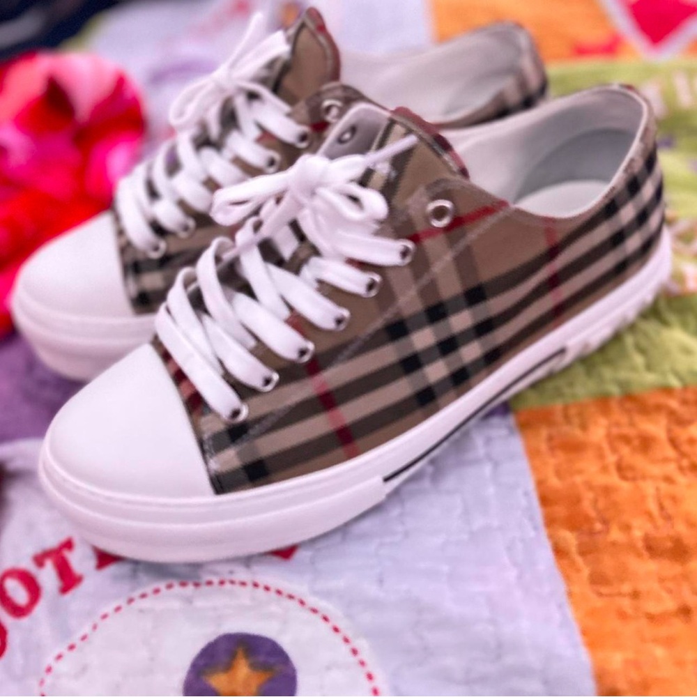 Burberry Plaid Sneakers - Picture 2 of 2